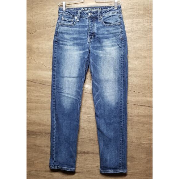 American Eagle Jeans Womans Size 4 Blue Vintage Hi-Rise 5 Button Fly - Picture 1 of 9